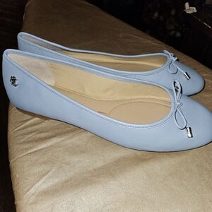 Ralph Lauren Jayna Bow Detail Leather Ballet Flats, women's size 9, NWOT